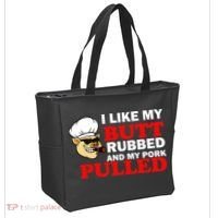 I Like Butt Rubbed And My Pork Pulled Tote Bag thumb 2