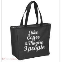 I Like Coffee & Maybe 3 People Tote Bag thumb 2