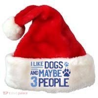I Like Dogs And Maybe 3 People Santa Hat thumb 0