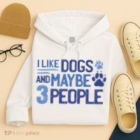 I Like Dogs And Maybe 3 People Hoodie thumb 4