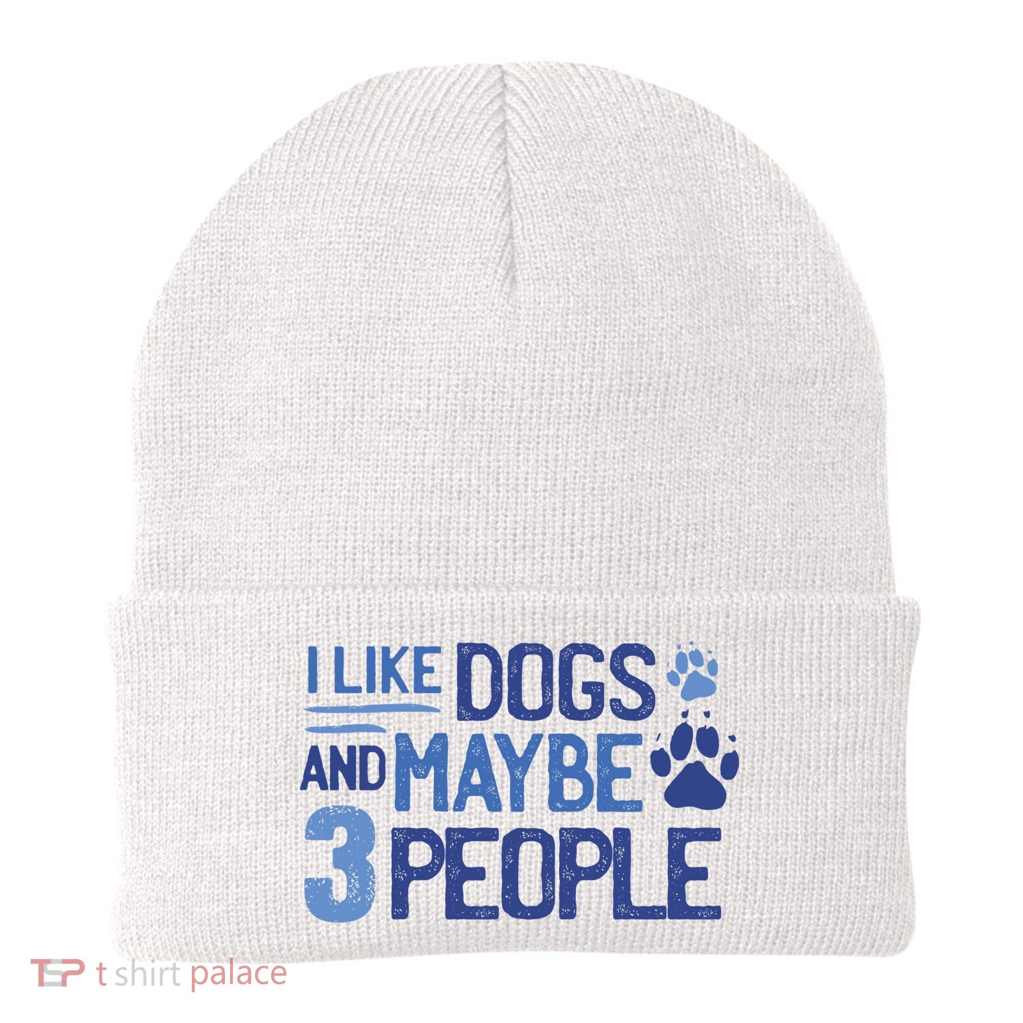 I Like Dogs And Maybe 3 People Beanie