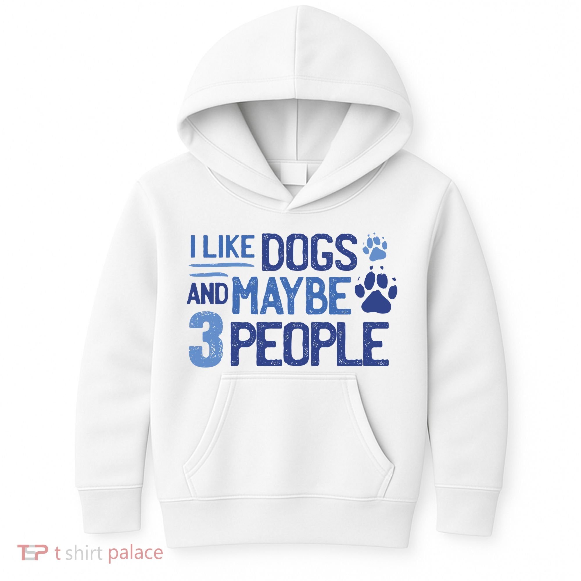 I Like Dogs And Maybe 3 People Kids Hoodie