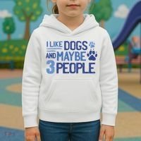 I Like Dogs And Maybe 3 People Kids Hoodie thumb 3