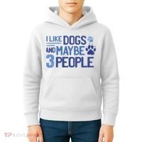 I Like Dogs And Maybe 3 People Kids Hoodie thumb 4