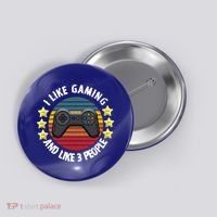 I Like Gaming And Like 3 People Button thumb 0