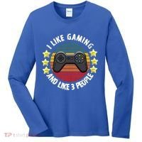 I Like Gaming And Like 3 People Women's Long Sleeve Shirt thumb 0