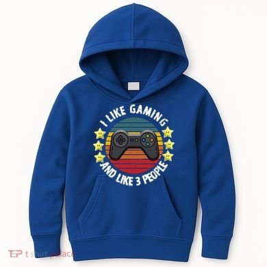 I Like Gaming And Like 3 People Kids Hoodie