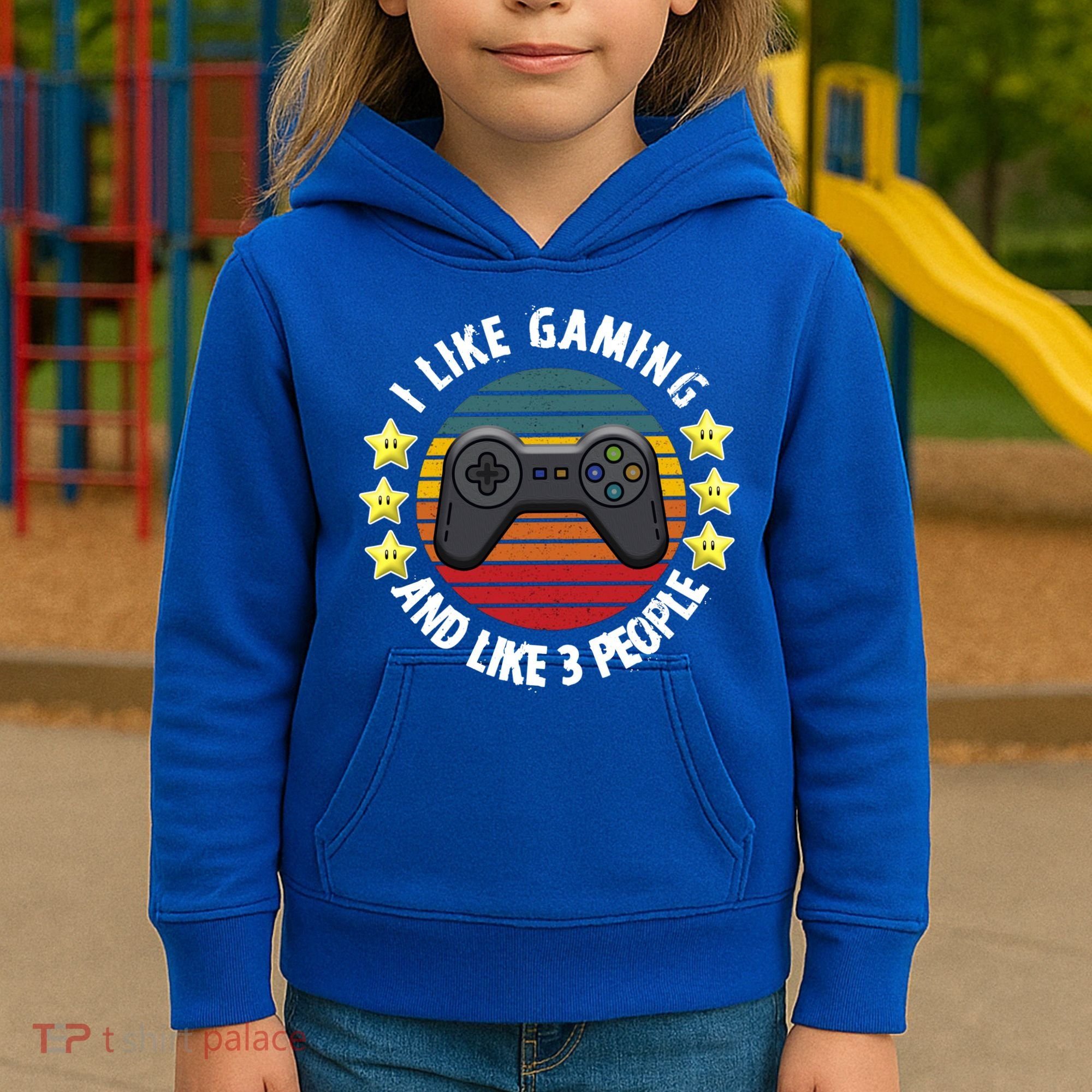 I Like Gaming And Like 3 People Kids Hoodie