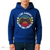 I Like Gaming And Like 3 People Kids Hoodie thumb 4
