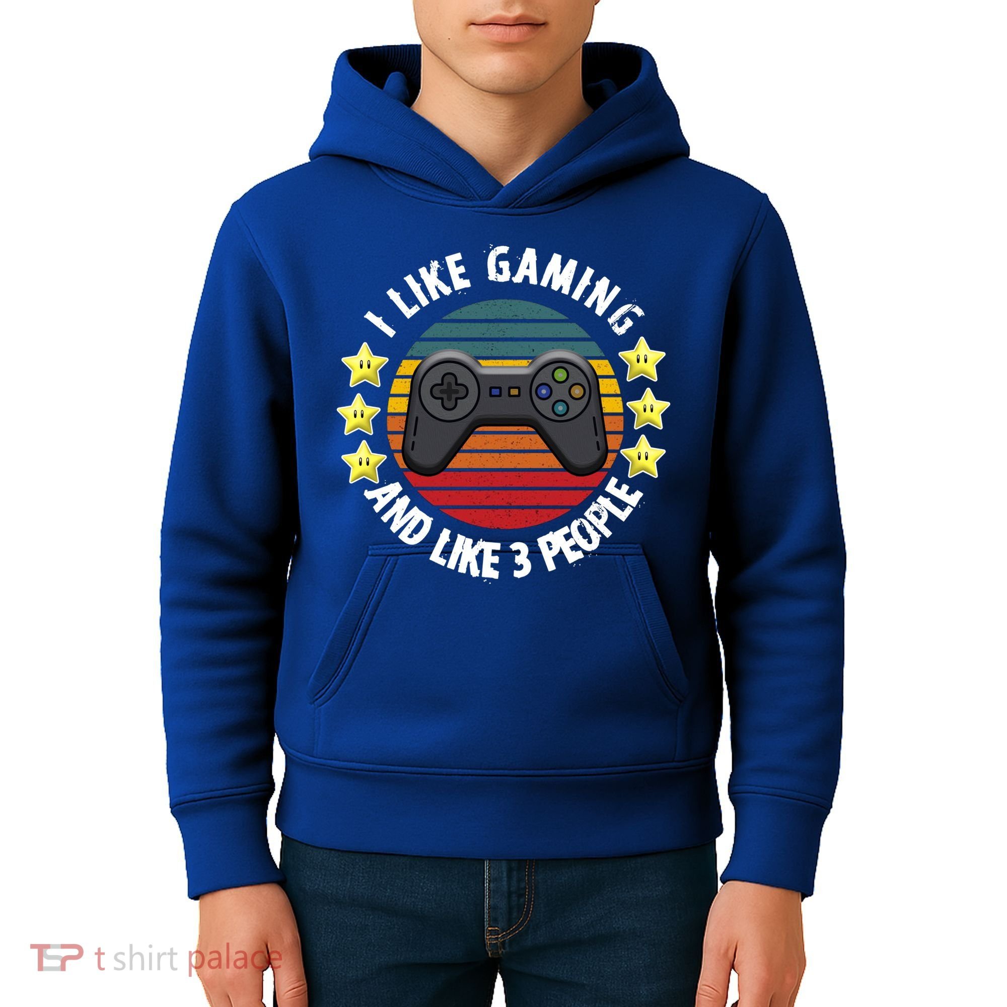 I Like Gaming And Like 3 People Kids Hoodie