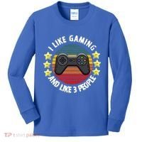 I Like Gaming And Like 3 People Kids Long Sleeve Shirt thumb 0
