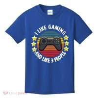 I Like Gaming And Like 3 People Kids T-Shirt thumb 0