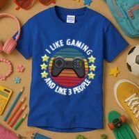 I Like Gaming And Like 3 People Kids T-Shirt thumb 3