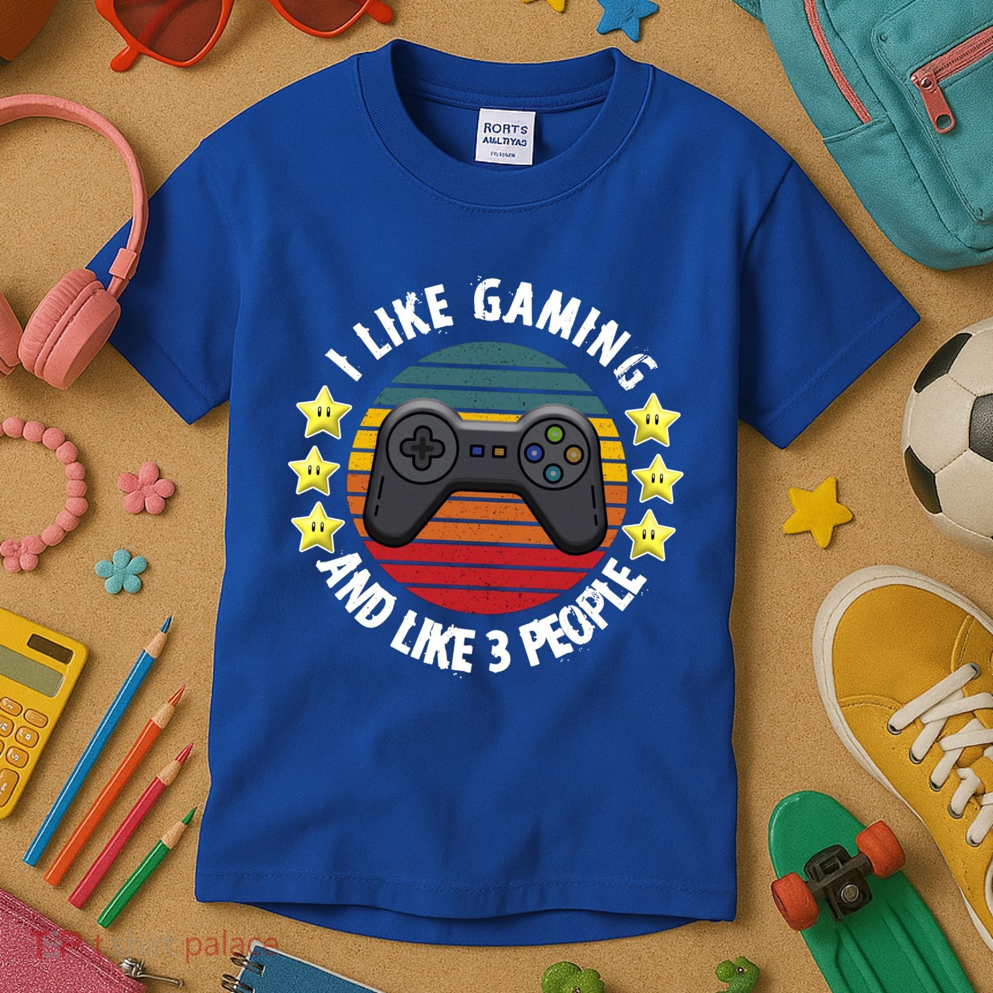 I Like Gaming And Like 3 People Kids T-Shirt