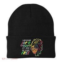 I Like Hair Loc'd Up And My Mind Free Beanie thumb 0