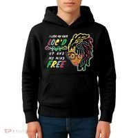 I Like Hair Loc'd Up And My Mind Free Kids Hoodie thumb 4