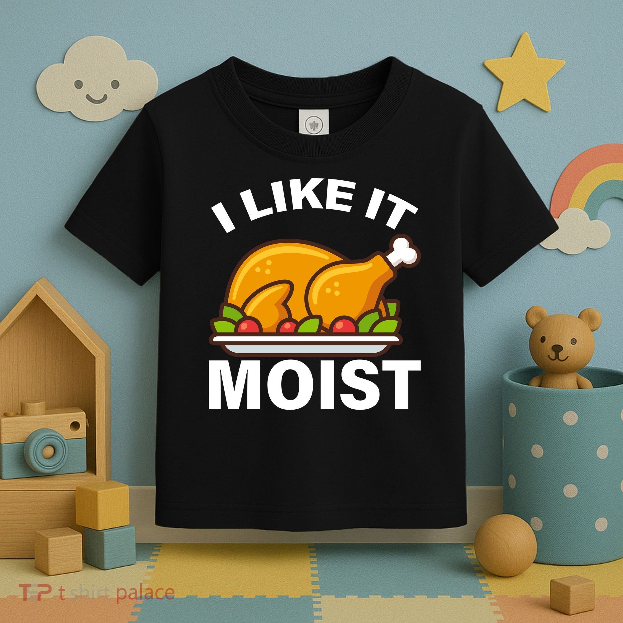 I Like It Moist Funny Turkey Thanksgiving Dinner Toddler T-Shirt