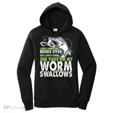 I Like It When She Bends Over Fishing Bait Women's Hoodie