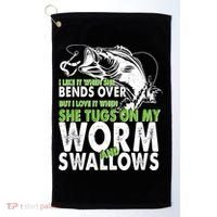 I Like It When She Bends Over Fishing Bait Golf Towel thumb 0