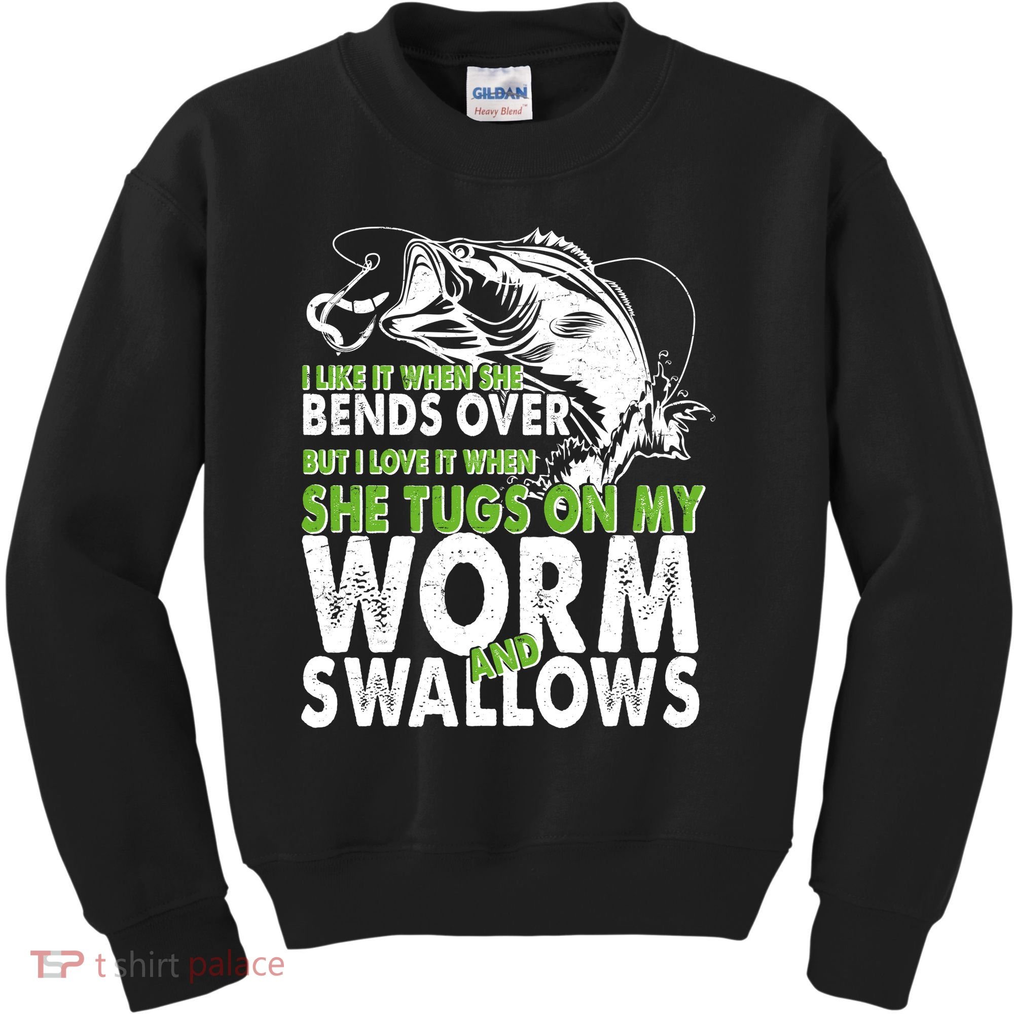 I Like It When She Bends Over Fishing Bait Kids Sweatshirt