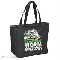 I Like It When She Bends Over Fishing Bait Tote Bag thumb 2