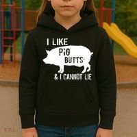 I Like Pig Butts & I Cannot Lie Kids Hoodie thumb 3