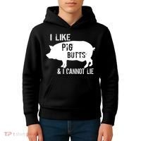 I Like Pig Butts & I Cannot Lie Kids Hoodie thumb 4