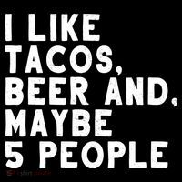 I Like Tacos Beer And Maybe 5 People Kids Sweatshirt thumb 2