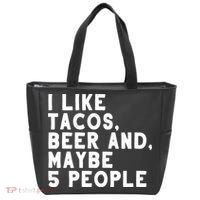 I Like Tacos Beer And Maybe 5 People Tote Bag thumb 0
