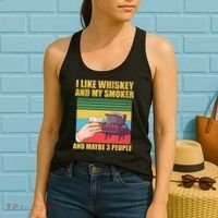 I Like Whiskey And My Smoker And Maybe 3 People Women's Tank Top thumb 2