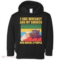 I Like Whiskey And My Smoker And Maybe 3 People Toddler Hoodie thumb 0