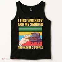 I Like Whiskey And My Smoker And Maybe 3 People Tank Top thumb 2