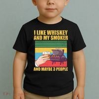I Like Whiskey And My Smoker And Maybe 3 People Toddler T-Shirt thumb 2