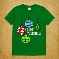 I Like Your Balls Funny Christmas T-Shirt thumb 5