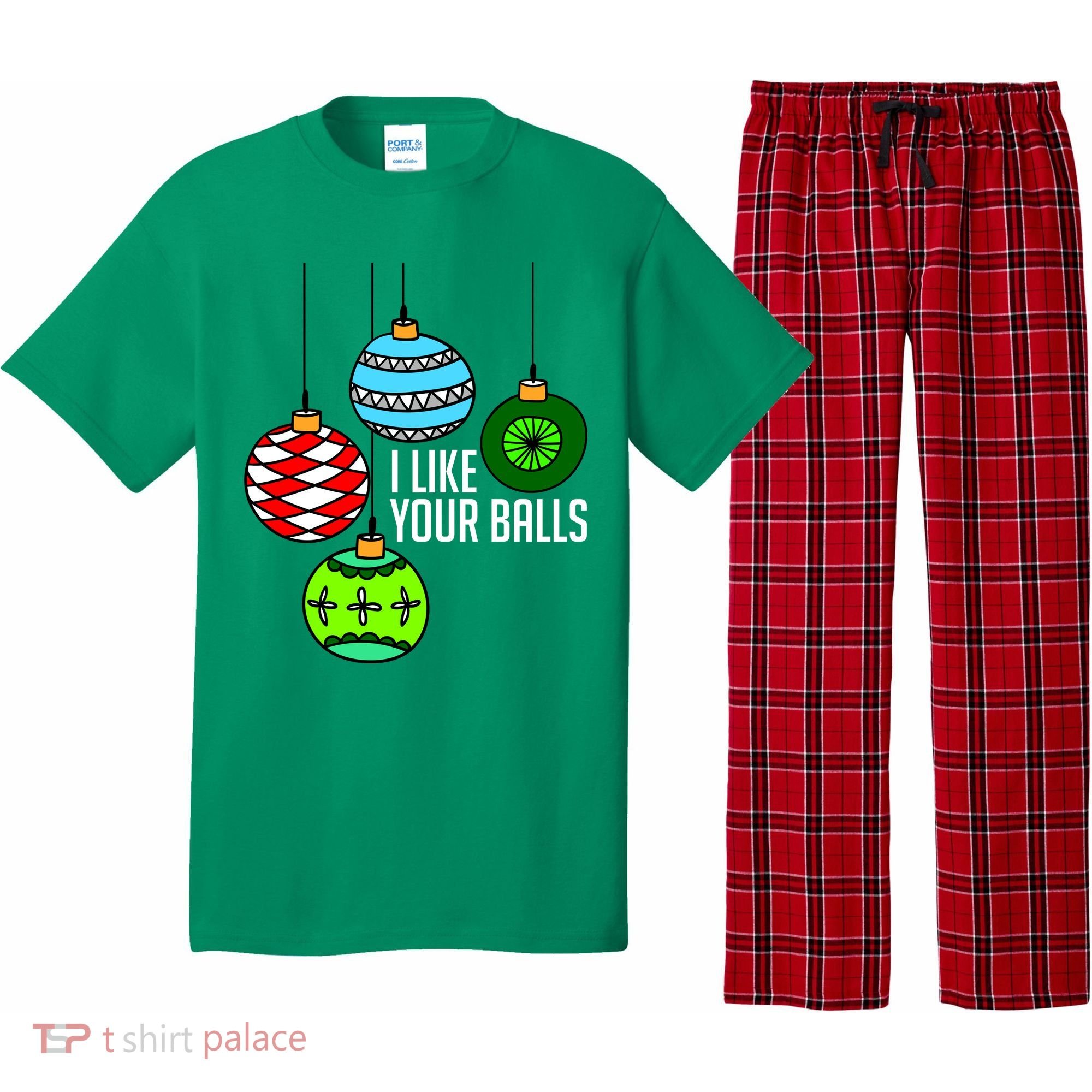 I Like Your Balls Funny Christmas Pajama Set