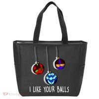 I Like Your Balls Funny Christmas Ornaments Tote Bag thumb 0