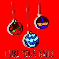 I Like Your Balls Funny Christmas Ornaments Santa Hat thumb 1