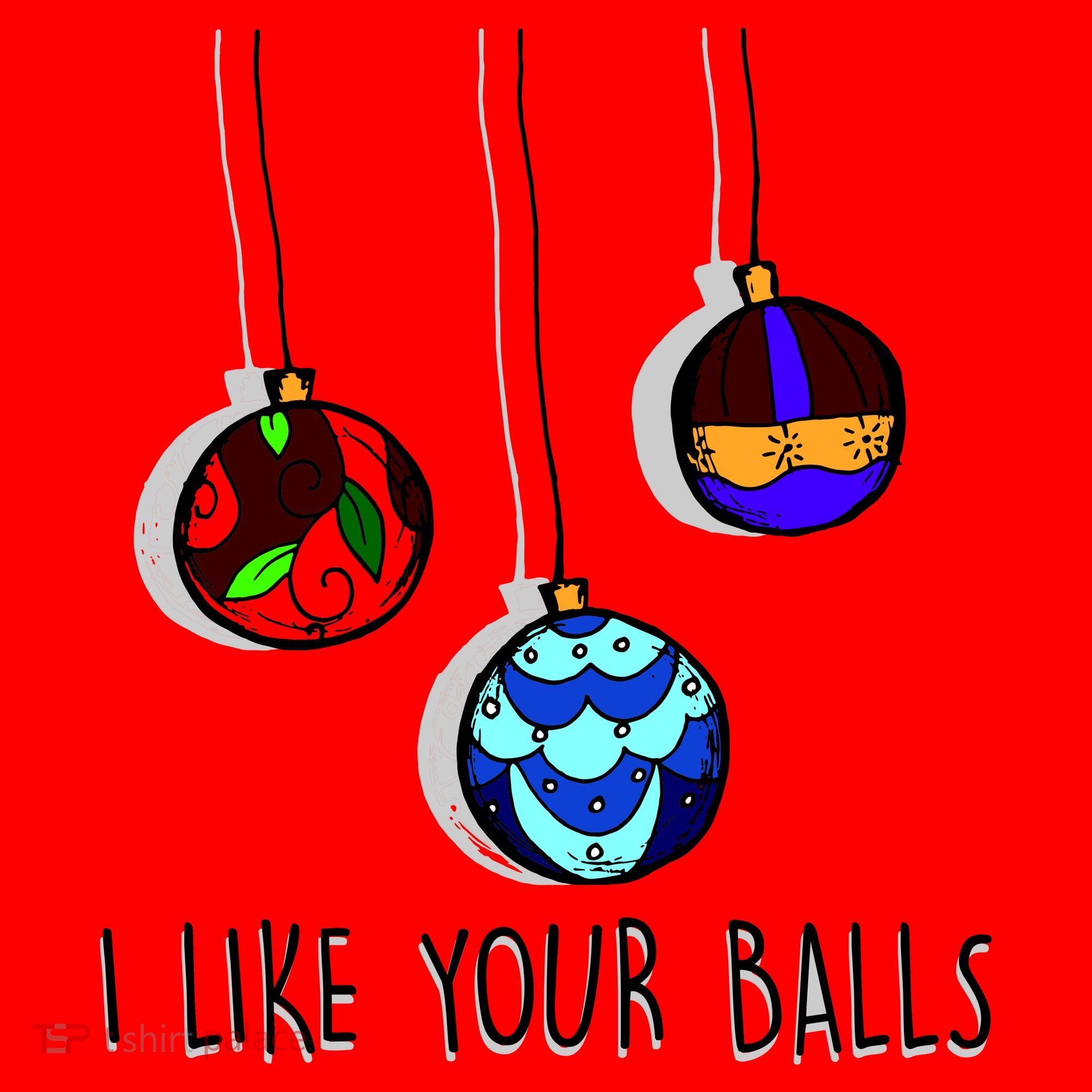 I Like Your Balls Funny Christmas Ornaments Santa Hat