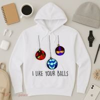 I Like Your Balls Funny Christmas Ornaments Hoodie thumb 3