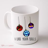 I Like Your Balls Funny Christmas Ornaments Coffee Mug thumb 0