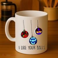 I Like Your Balls Funny Christmas Ornaments Coffee Mug thumb 4