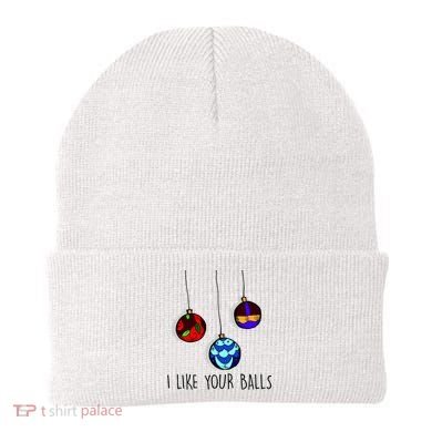 I Like Your Balls Funny Christmas Ornaments Beanie
