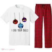 I Like Your Balls Funny Christmas Ornaments Pajama Set thumb 0