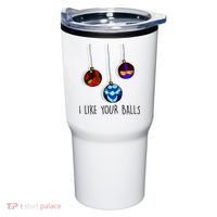 I Like Your Balls Funny Christmas Ornaments Tumbler thumb 0