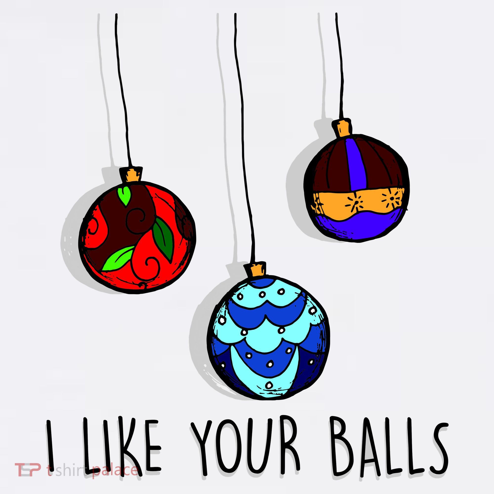 I Like Your Balls Funny Christmas Ornaments Mousepad