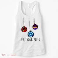 I Like Your Balls Funny Christmas Ornaments Women's Tank Top thumb 0