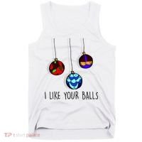 I Like Your Balls Funny Christmas Ornaments Tank Top thumb 0