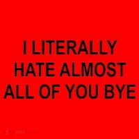 I Literally Hate Almost All Of You Bye Santa Hat thumb 1