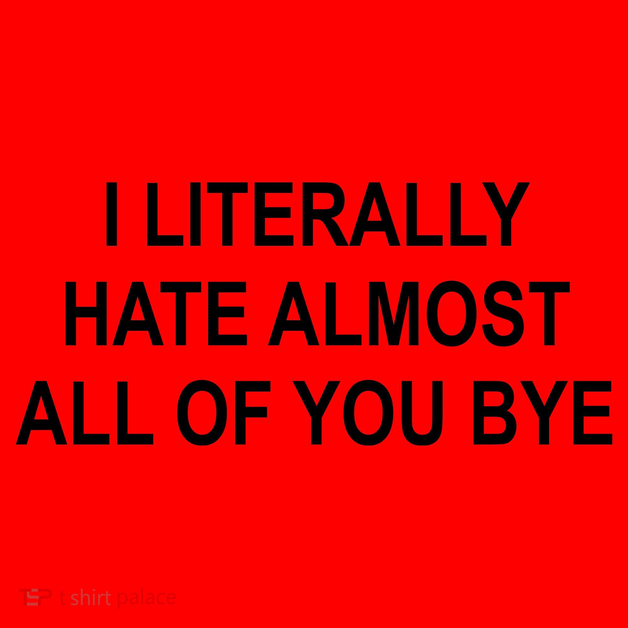 I Literally Hate Almost All Of You Bye Santa Hat