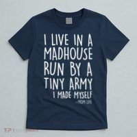 I Live In A Madhouse Run By A Tiny Army Mom Life T-Shirt thumb 5